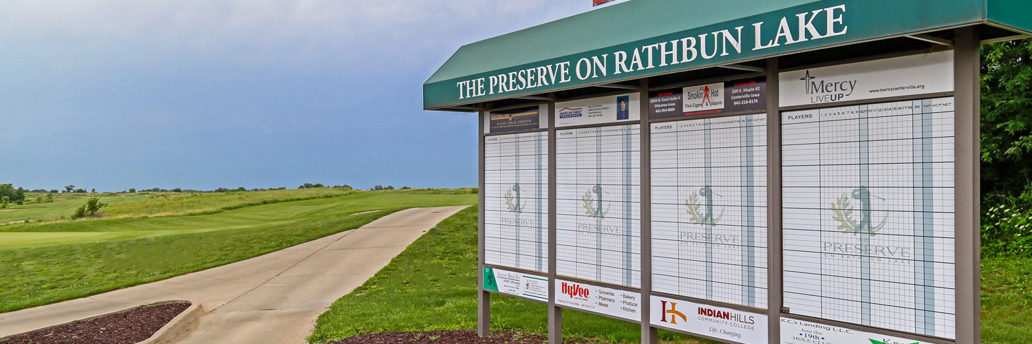 Leaderboard for The Preserve on Rathbun Lake in Iowa