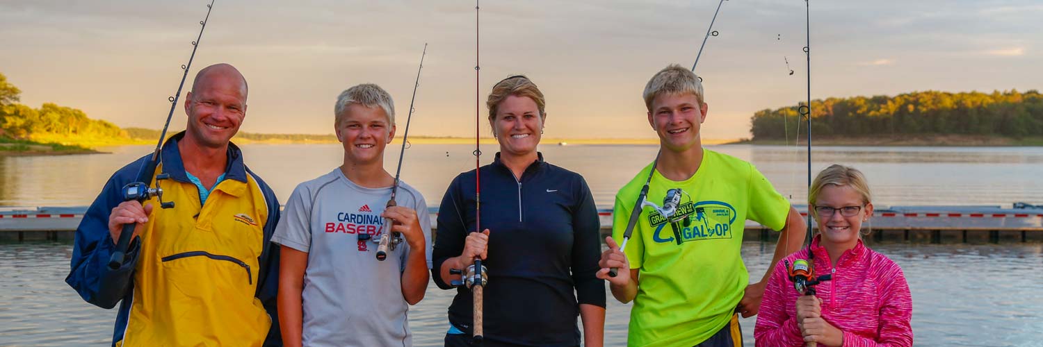 Family ready for some fishing