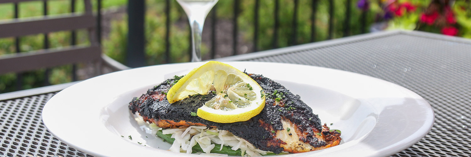 Beautifully-prepared chicken from Rathbun Lakeshore Grille at Honey Creek Resort