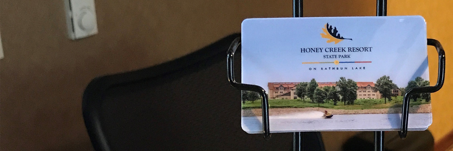 Gift card on gift card rack