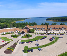 Honey Creek Resort is located at the edge of Rathbun Lake