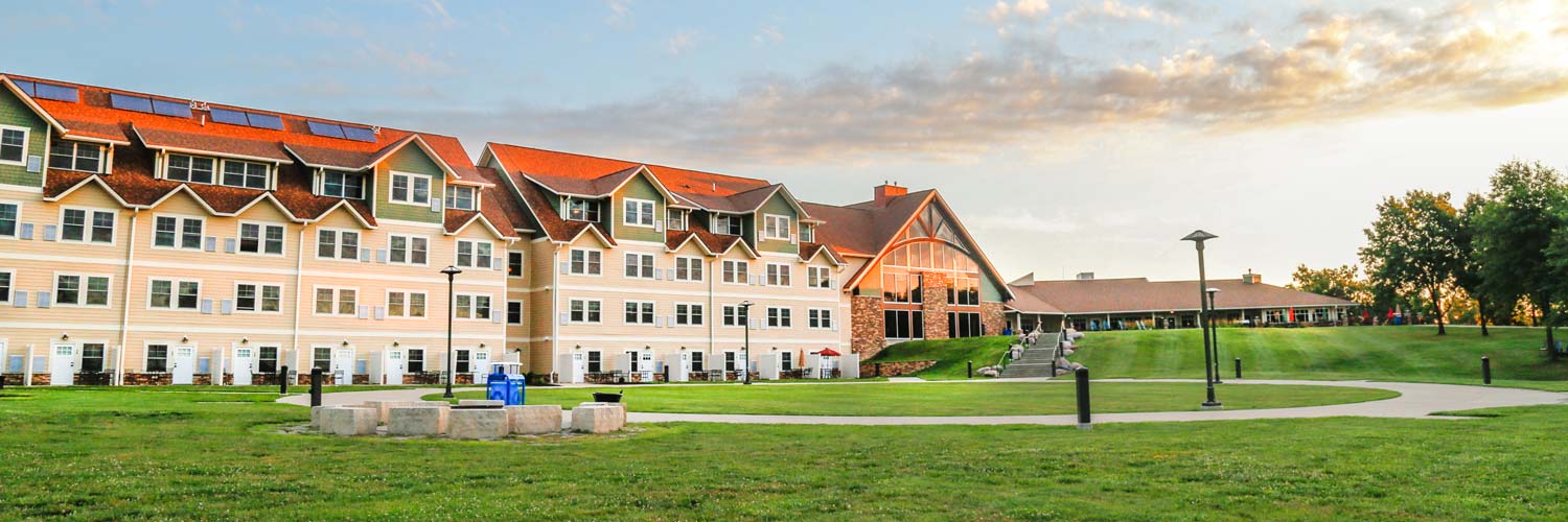The golf course at The Preserve on Rathbun Lake overlooks streams and meadows at Honey Creek Resort