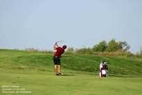 Golfer making a swing at the Warrior Challenge 2018 at The Preserve on Rathbun Lake