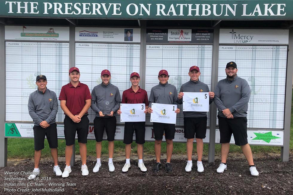 Warrior Challenge 2018 winning team at The Preserve on Rathbun Lake