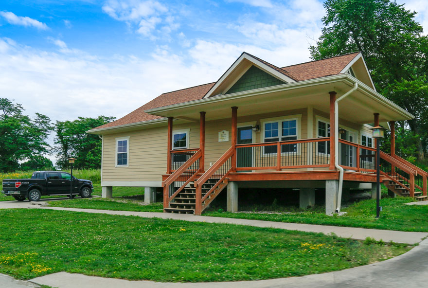 One of 28 luxury cottages for rent at Honey Creek Resort close to Rathbun Lake