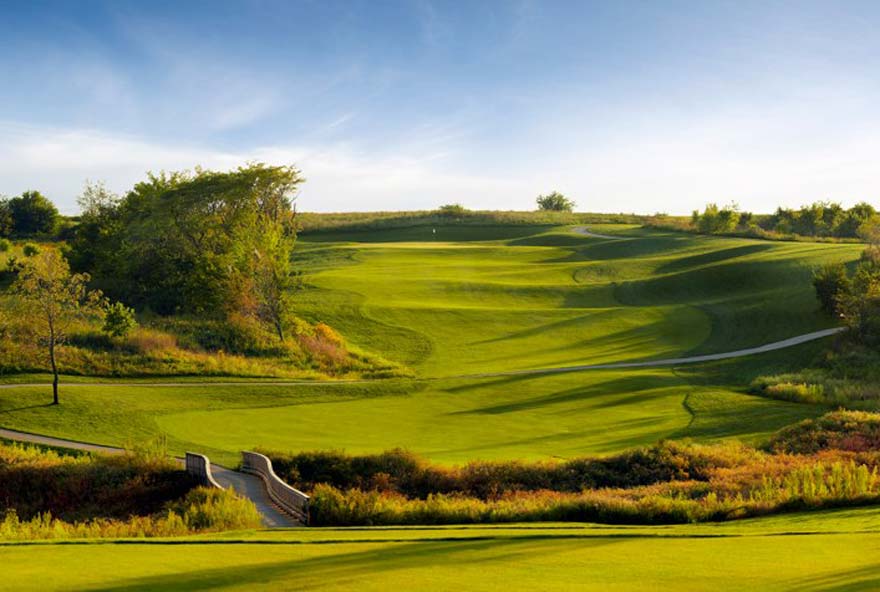 Golf course view at Honey Creek Resort's The Preserve on Rathbun Lake