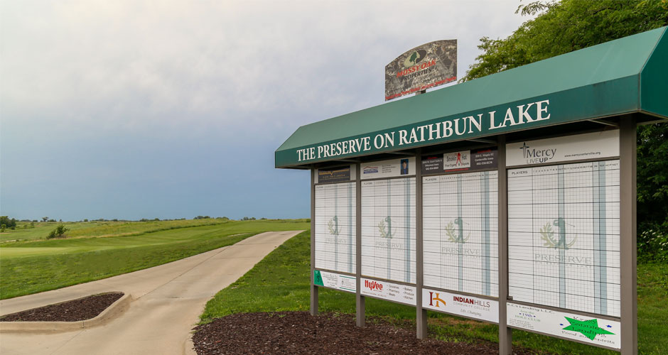 Golf map at The Preserve at Honey Creek Resort